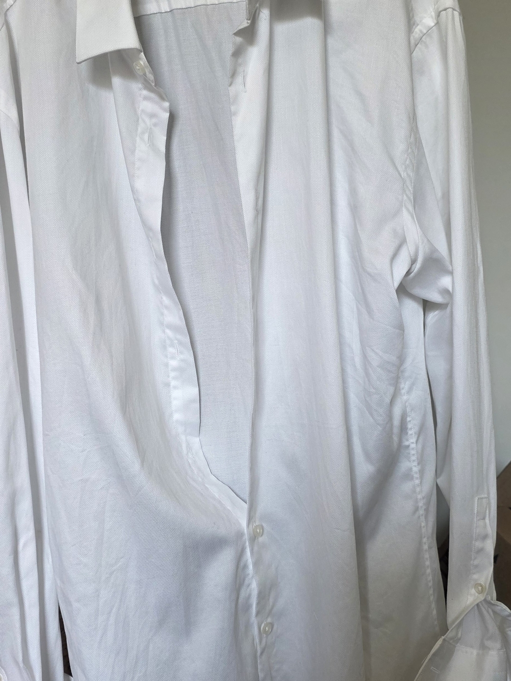 Boss Men's Classic White Button-Down Dress Shirt